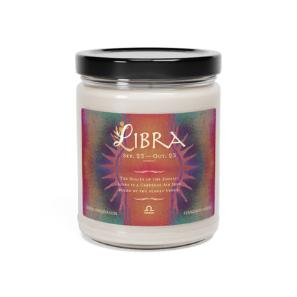 Libra Zodiac Vibes 9oz Soy Candle, 5 scents