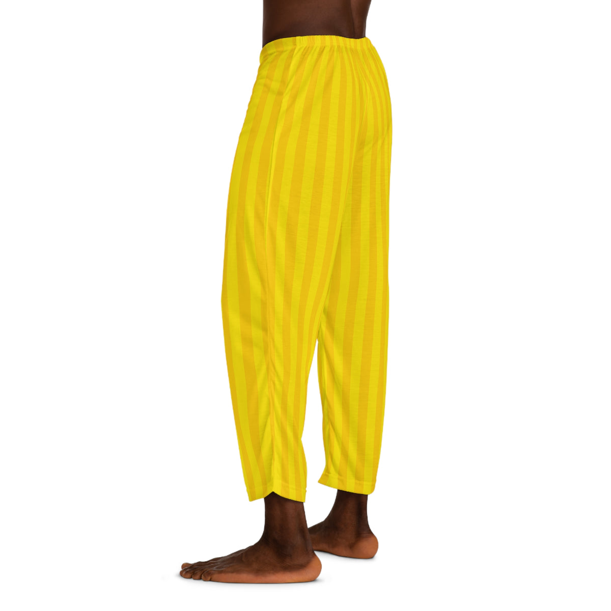Citron Yellow Striped Men's Pajama Pants