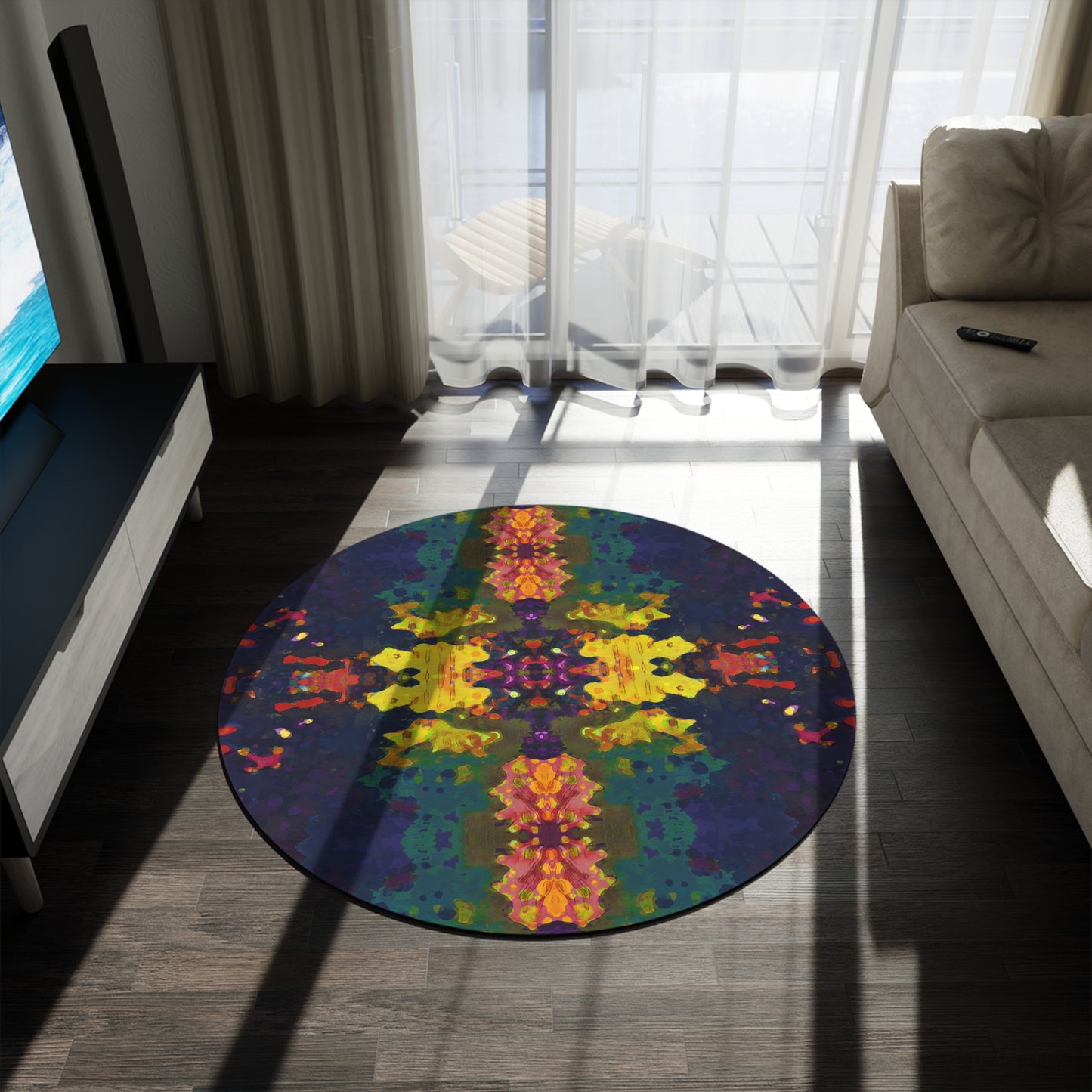 Equinox Symmetry Round Rug