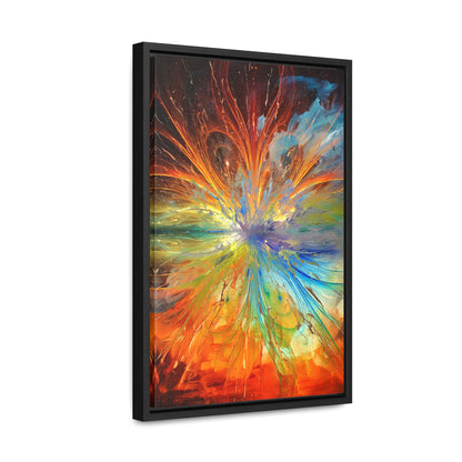 Cosmic Clockworks Abstract Framed Canvas Print