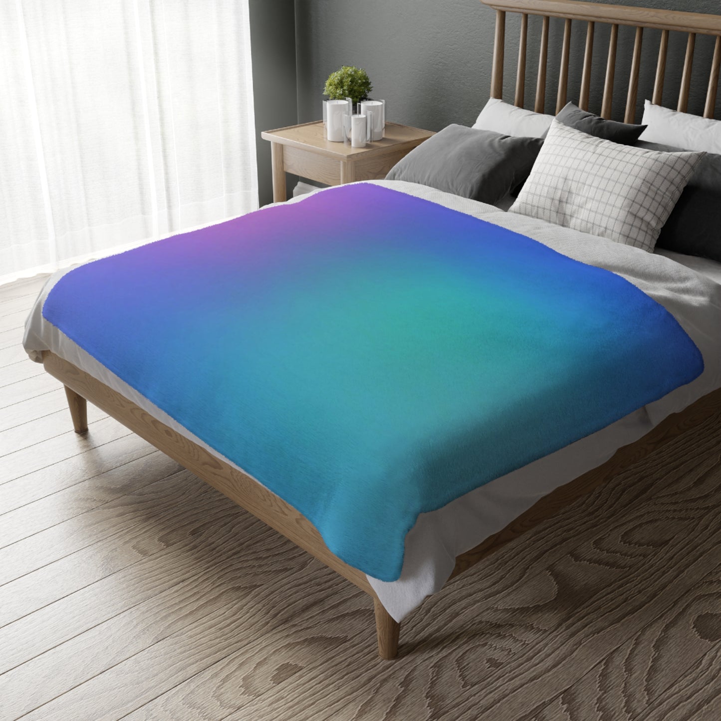 Magical Unicorn Tones Faux Mink Velveteen Blanket