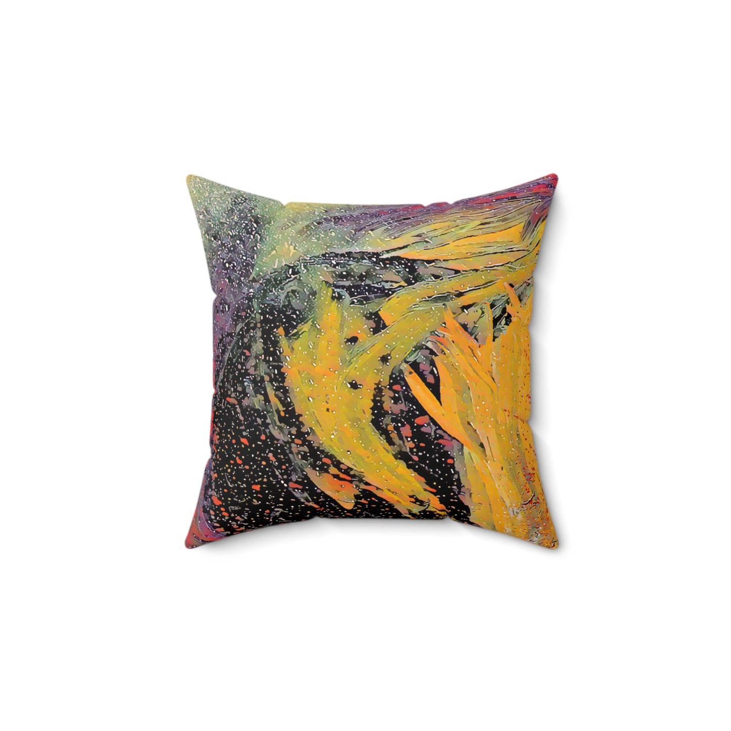 An Ocean of Color Faux Suede Throw Pillow