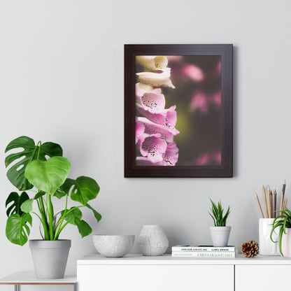 Foxglove Flowers Framed Matte Print