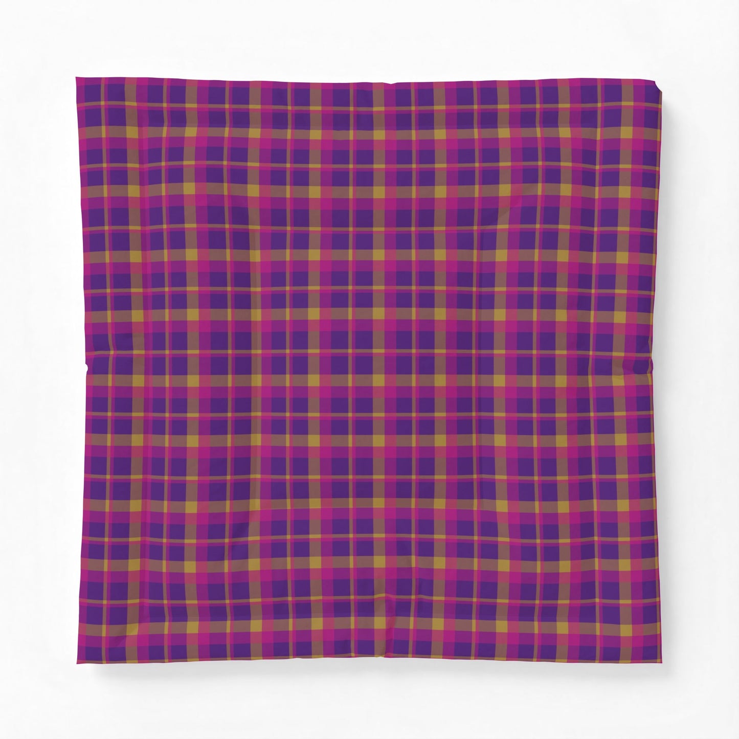 Yellow + Magenta Plaid 100% Cotton Comforter