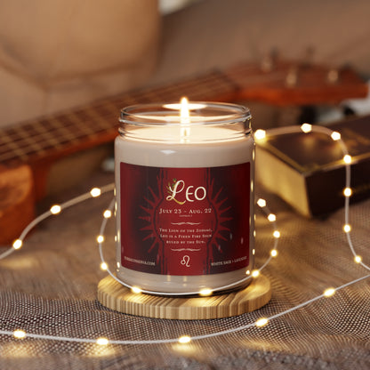 Leo Zodiac Vibes 9oz Soy Candle, 5 scents