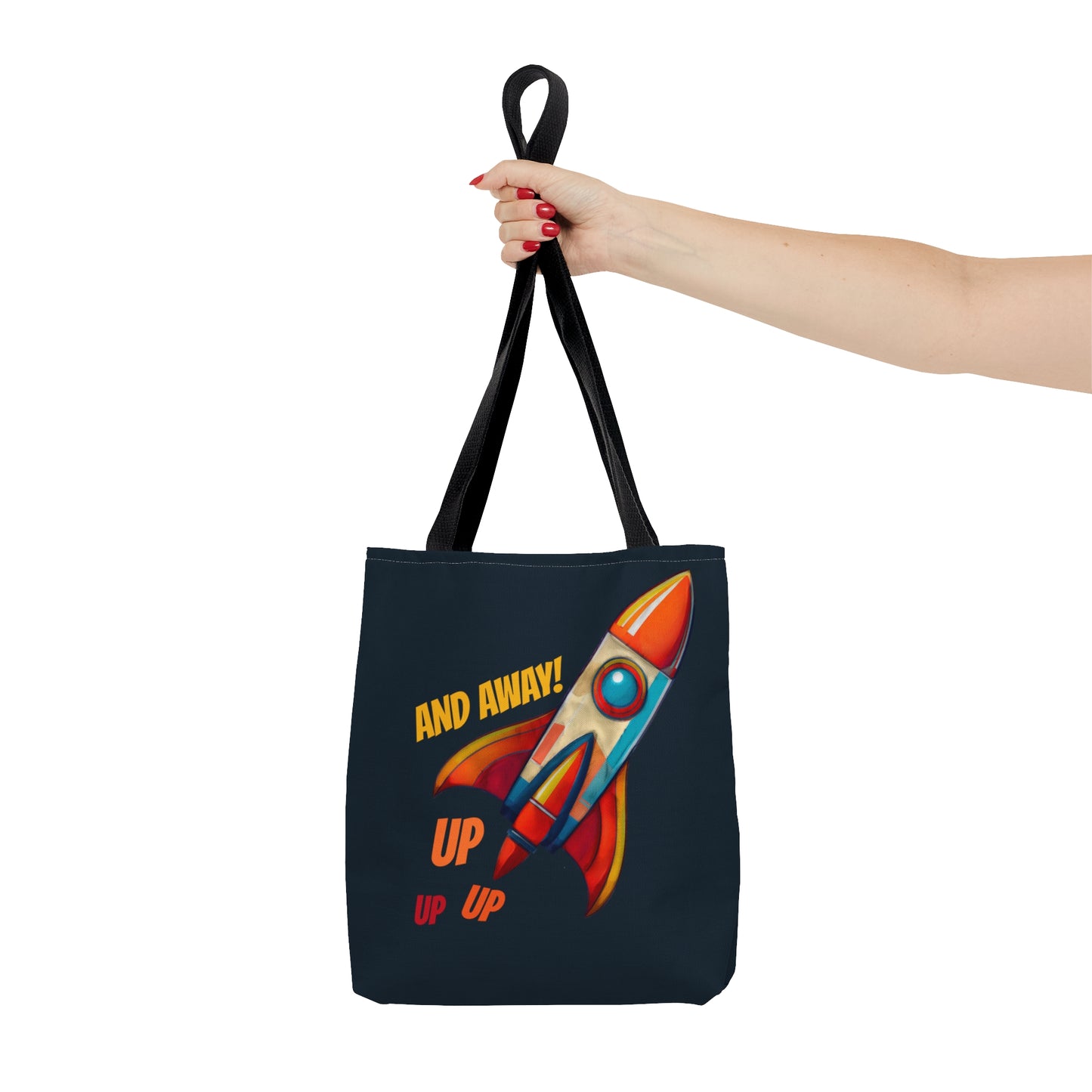 Rocket Ship Liftoff Tote Bag