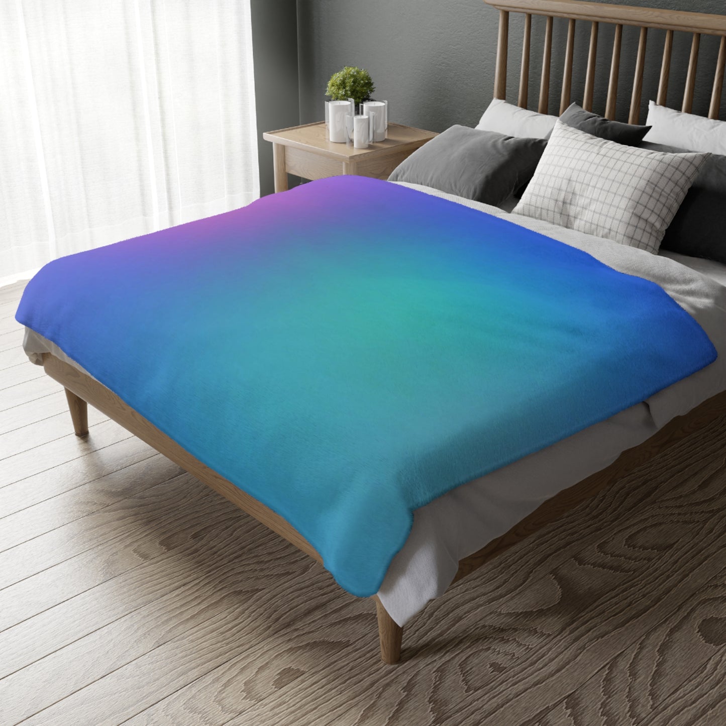 Magical Unicorn Tones Faux Mink Velveteen Blanket