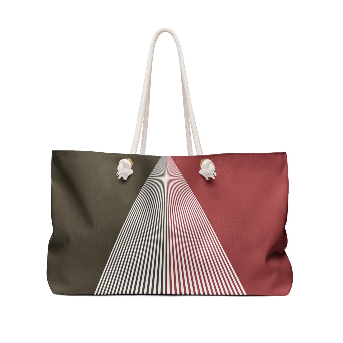 Pink + Brown Color Duality Weekender Bag