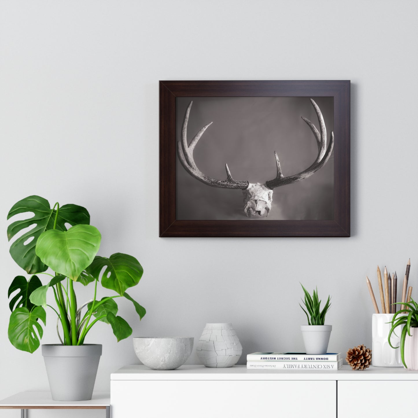 Ghosts of Deers Past Framed Matte Print