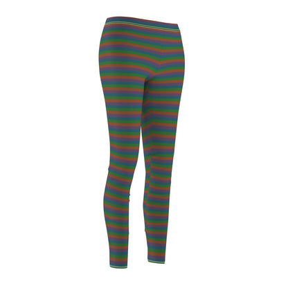 Muted Skinny Striped Women's Super Soft Leggings