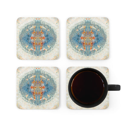 Water Spirits 4-Piece Corkwood Coaster Set