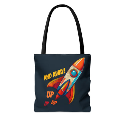 Rocket Ship Liftoff Tote Bag