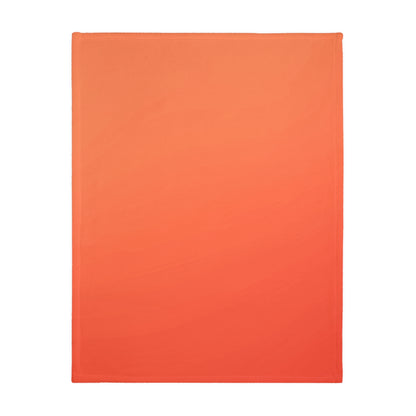 Pixel Mosaic Teal Orange Faux Mink Velveteen Blanket