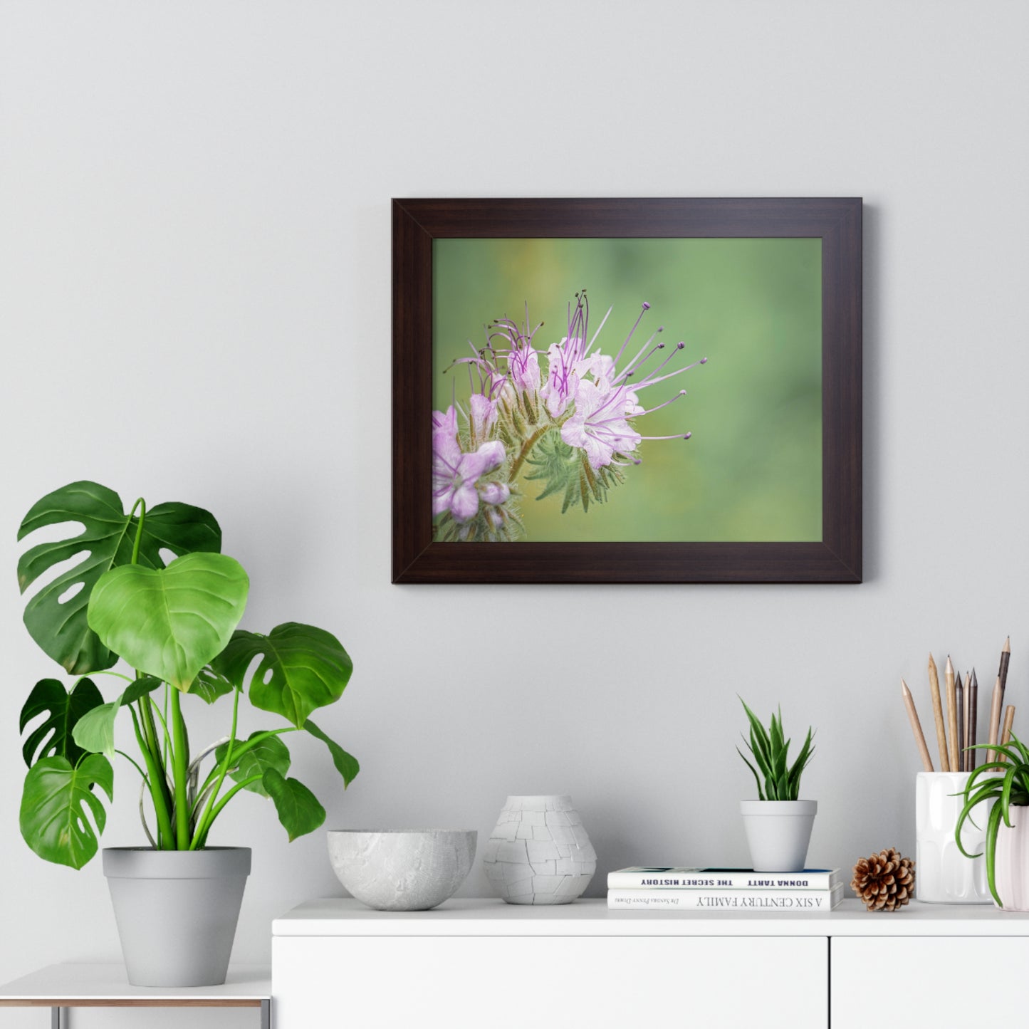 Macro Purple Wildflowers Framed Matte Print