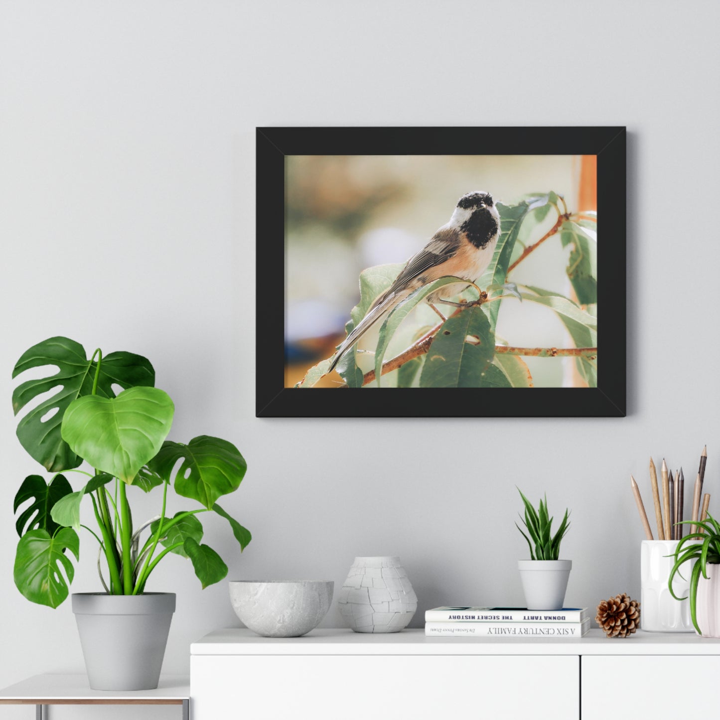 Black-Capped Chickadee Framed Matte Print