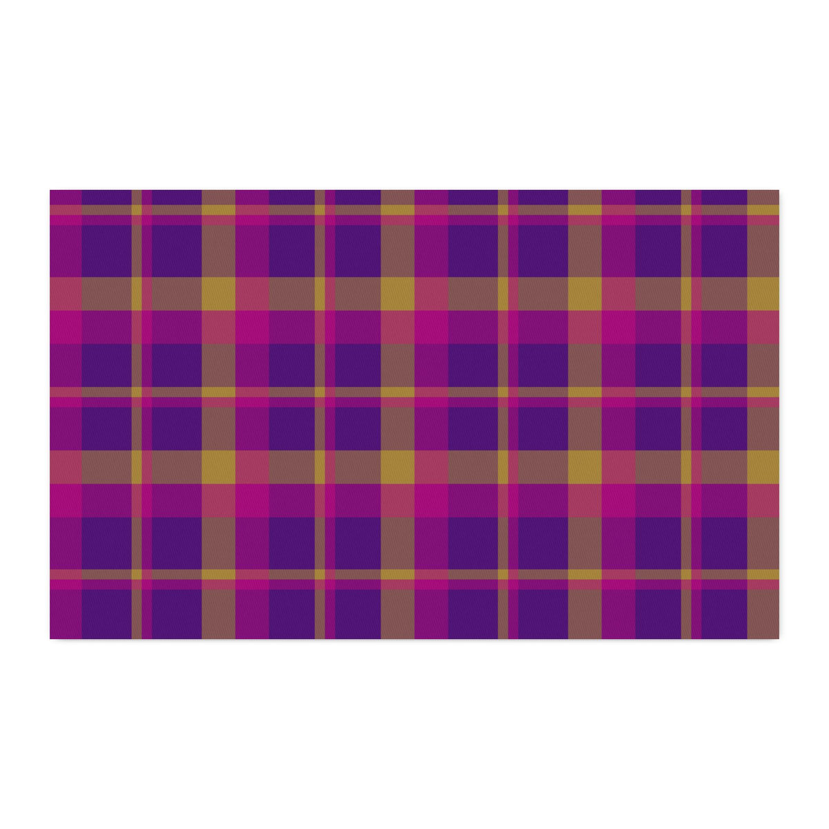 Yellow + Magenta Plaid 100% Cotton Twill Fabric