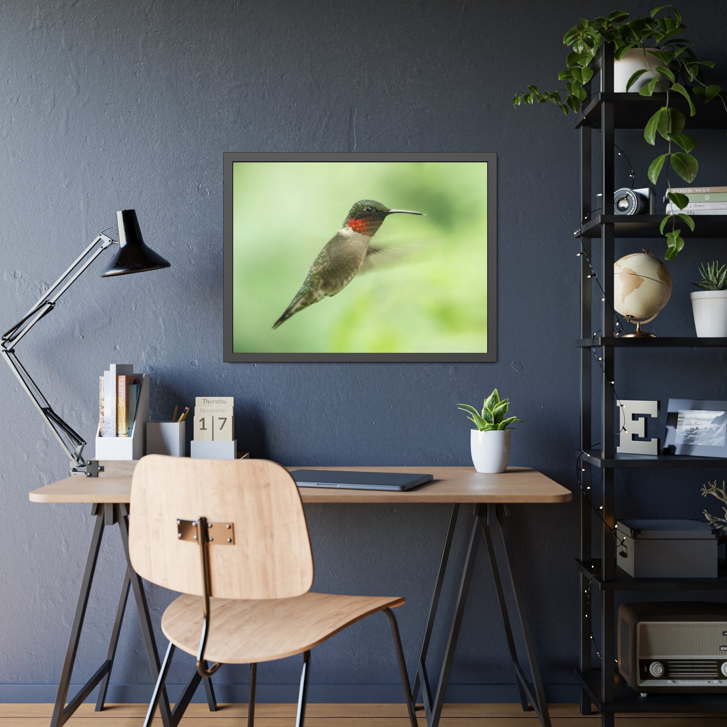 Hummingbird In-Flight Framed Print | Nature Photography