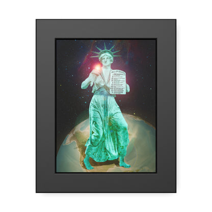Divine Lady Liberty Framed Print | Surreal Art