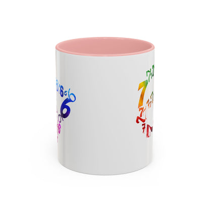 6-7 Meme Illusion Colorful Handle Ceramic Mug (11, 15oz)
