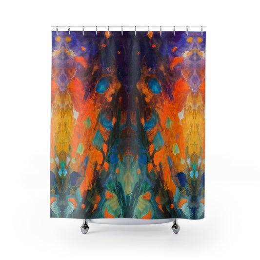 Dog Star Rises Abstract Art Shower Curtain