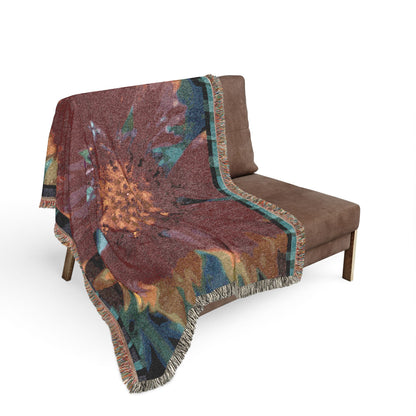 Cosmos Flower 100% Cotton Woven Blanket (3 sizes) | Made In USA