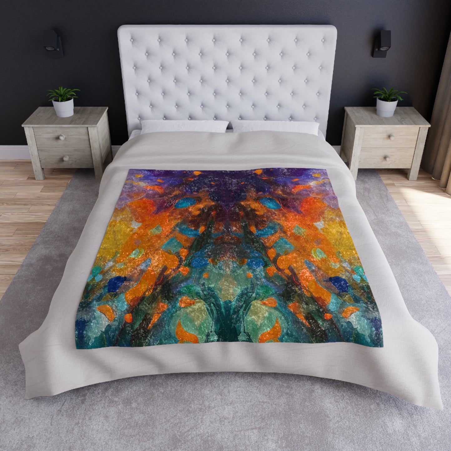 Dog Star Rises Crushed Velvet Blanket