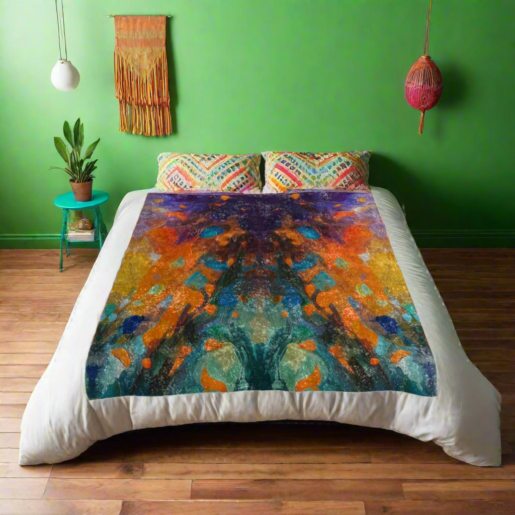 Dog Star Rises Crushed Velvet Blanket