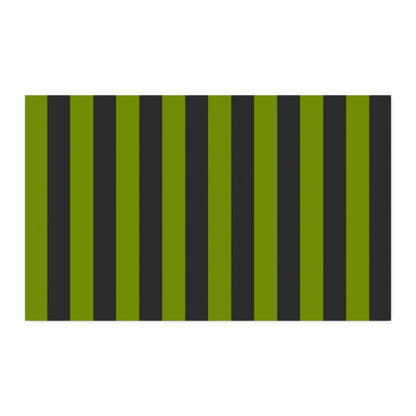 Avocado Green Stripes 100% Cotton Twill Fabric