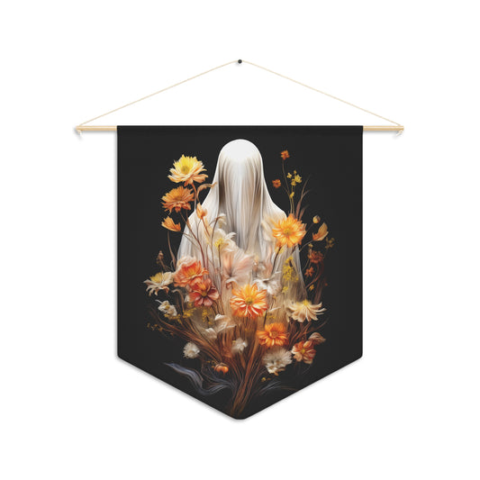 Halloween Garden Haunting Wood + Twine Tapestry