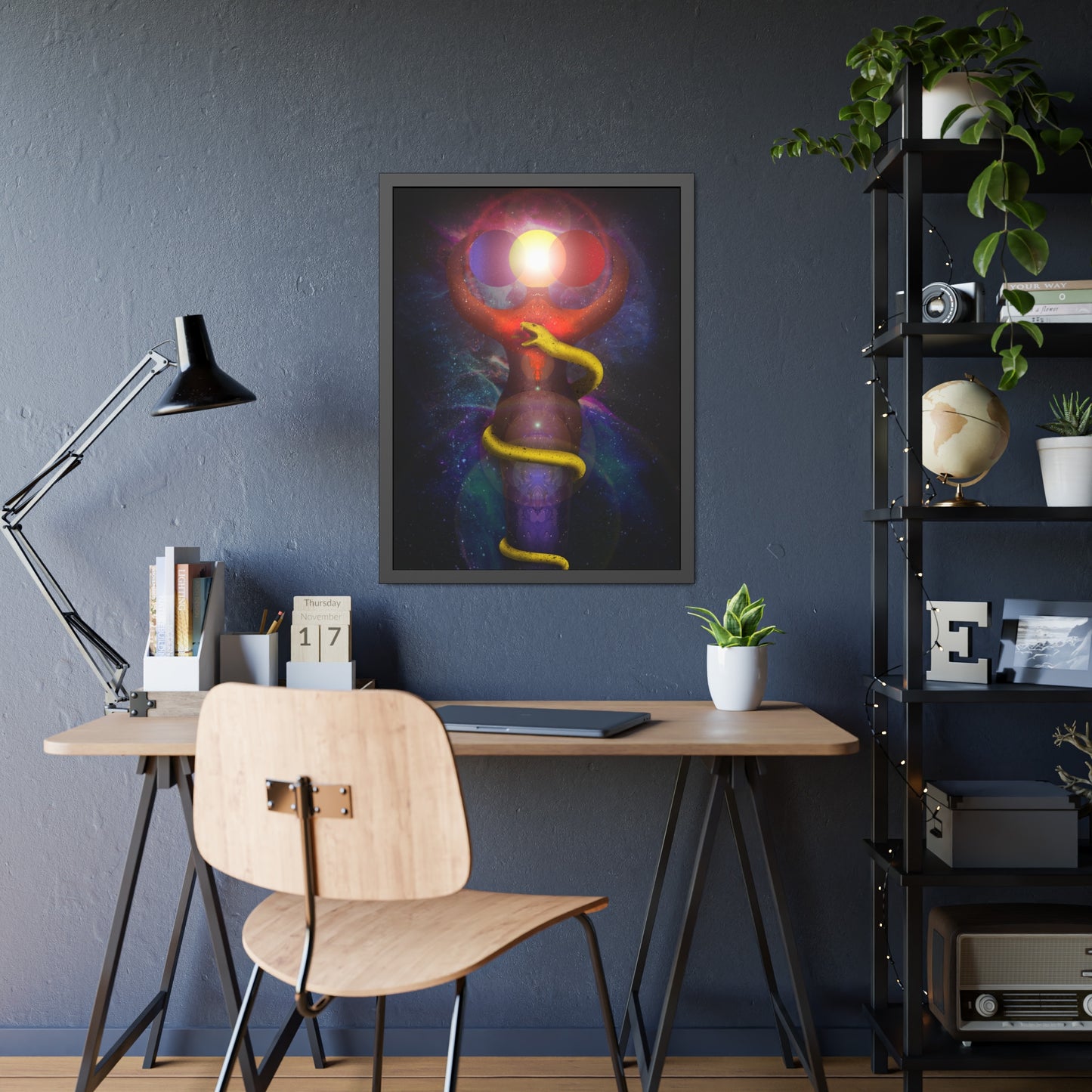 Brigid's Serpent Framed Print | Surreal Art