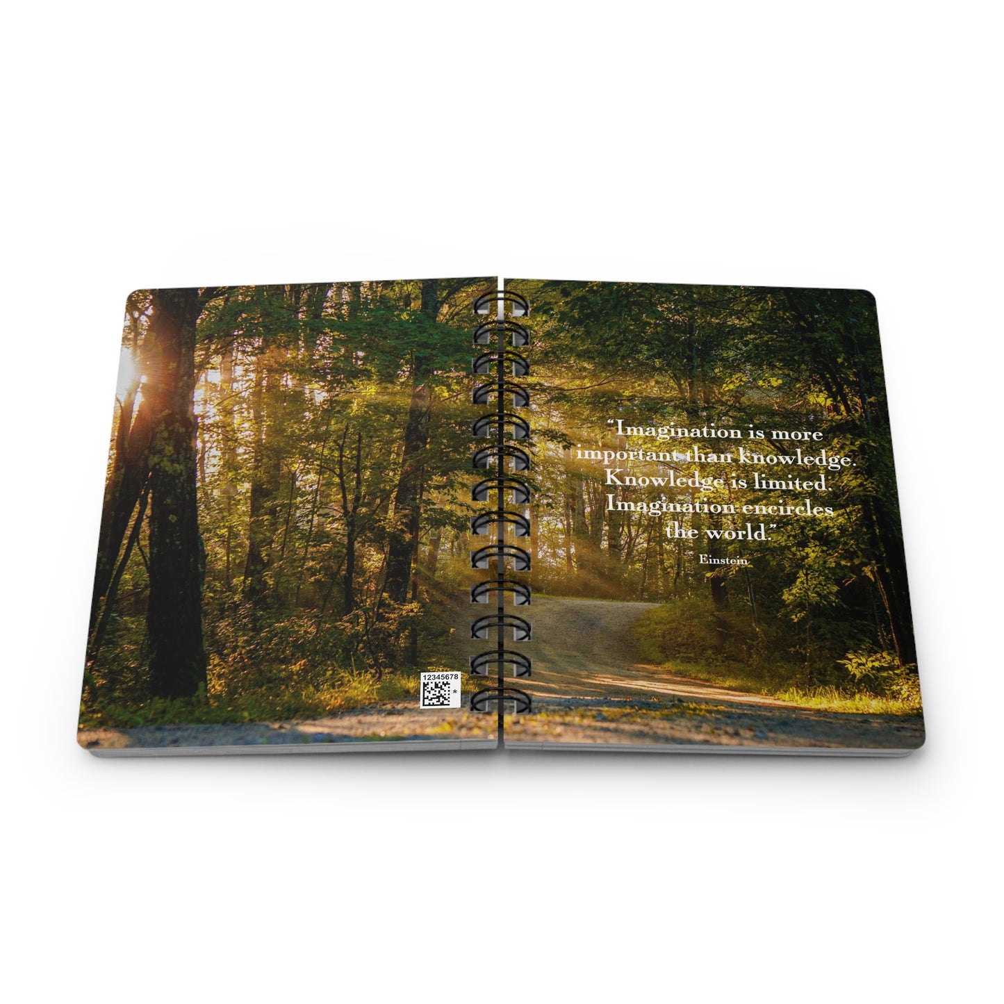 Einstein Imagination Quote Spiral-Bound Lined Notebook