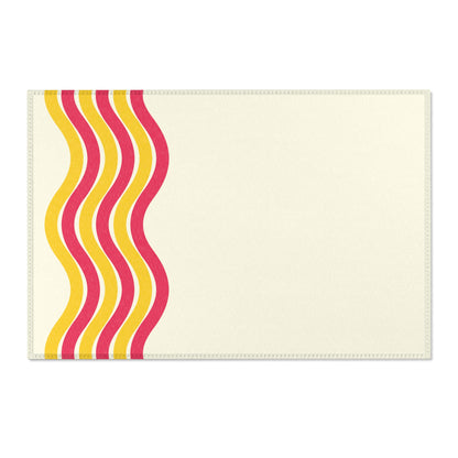 Pink + Yellow Waves Indoor Rug