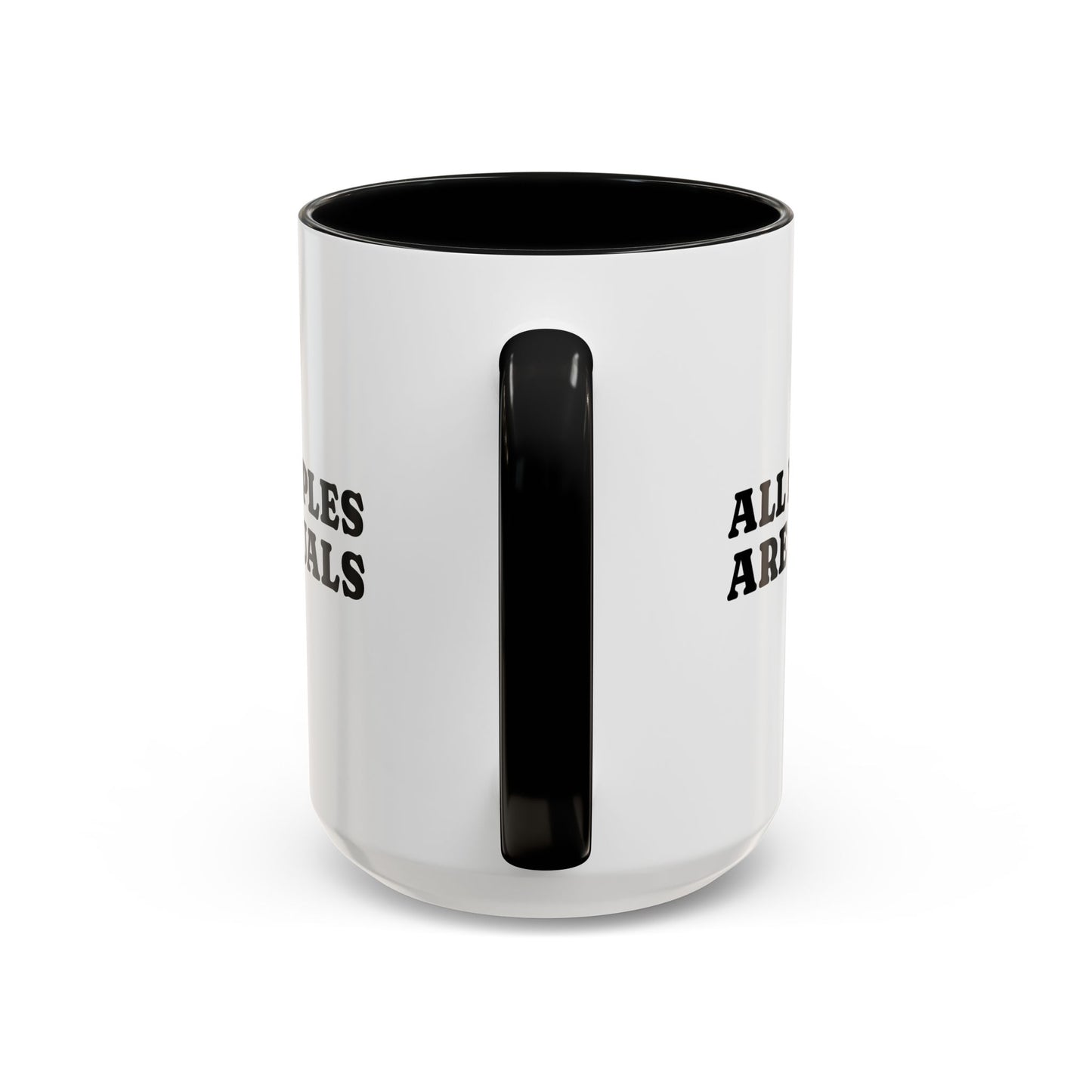 All People Are Equals Black Handle Ceramic Mug (11, 15oz)