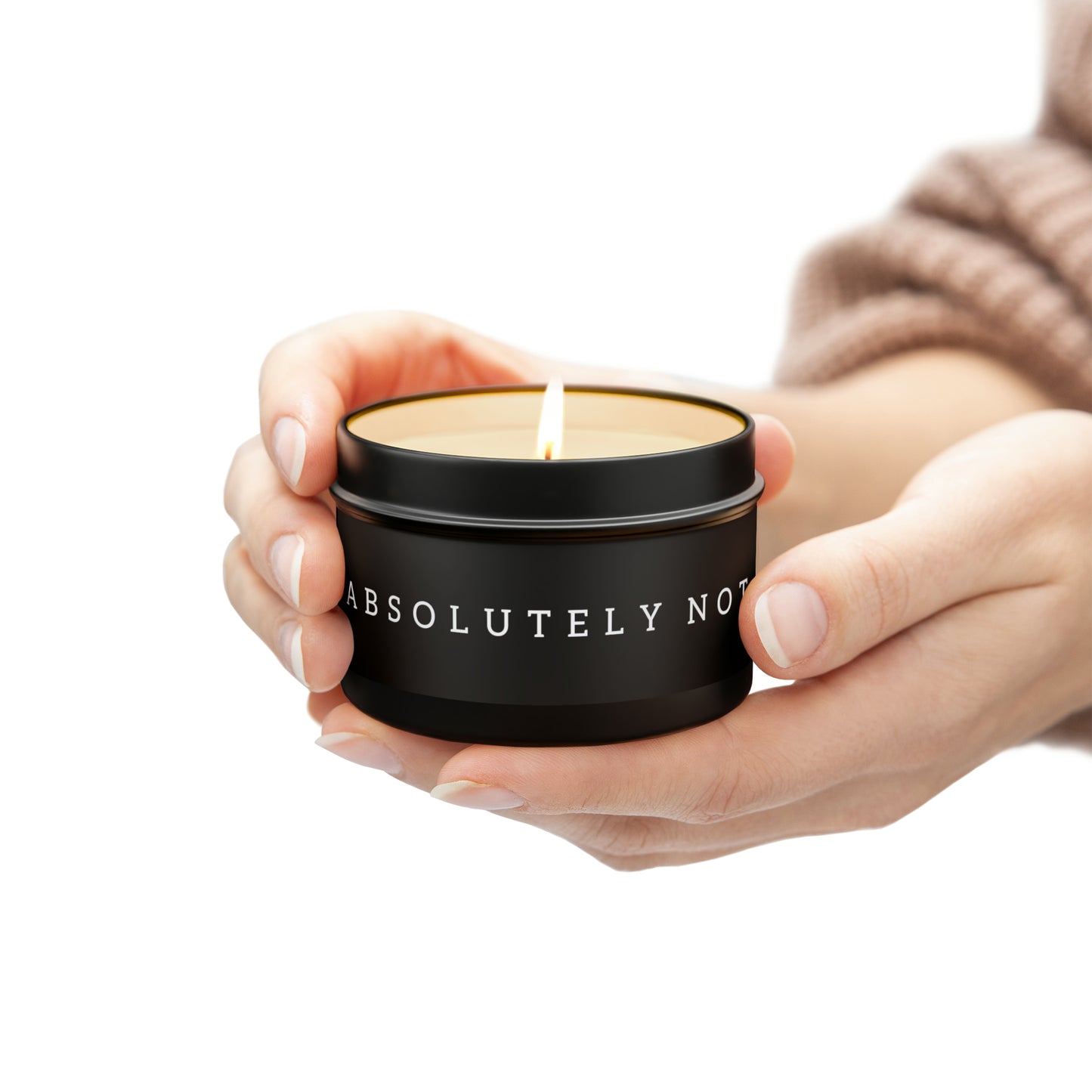 Absolutely Not Candle in Minimalist Black Steel Tin (2 sizes)