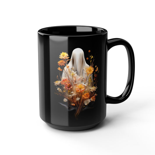 Halloween Garden Haunting 15oz Black Mug