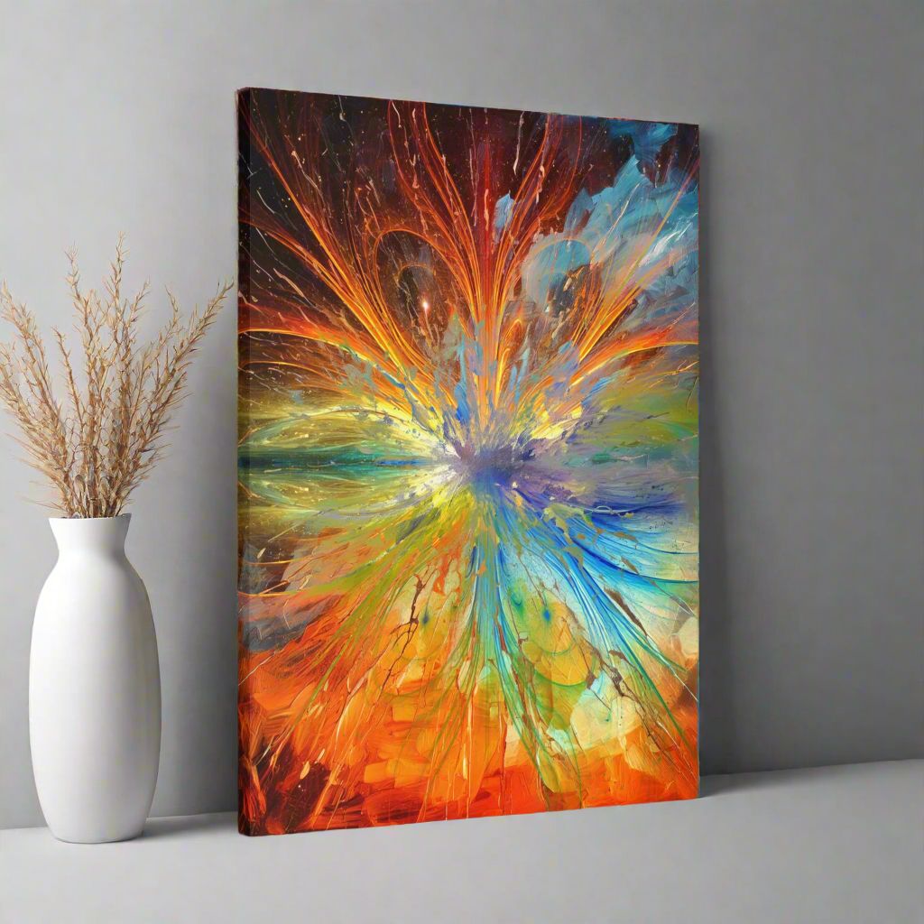 Cosmic Clockworks Abstract Canvas Print | Abstract Art