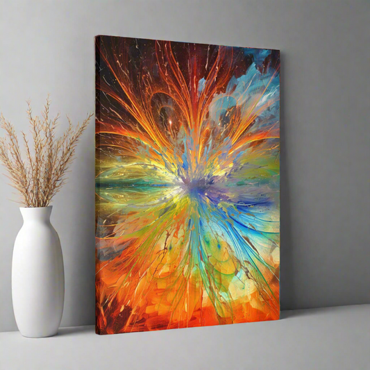 Cosmic Clockworks Abstract Canvas Print