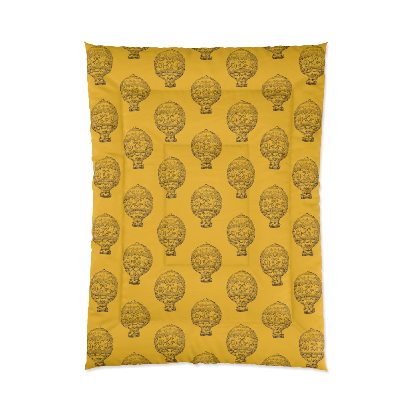 Golden Vintage Hot Air Balloon Comforter