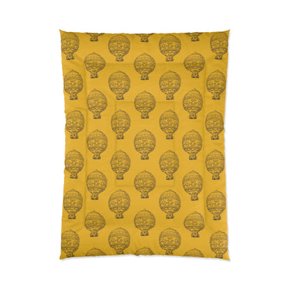 Golden Vintage Hot Air Balloon Comforter