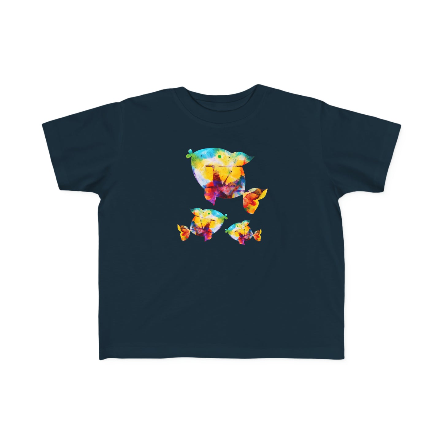 Happiness is a Painted Fish Toddler T-Shirt 2T-6T (multicolors)