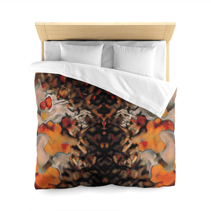 Burnt Umber Rocks Woven Duvet Cover