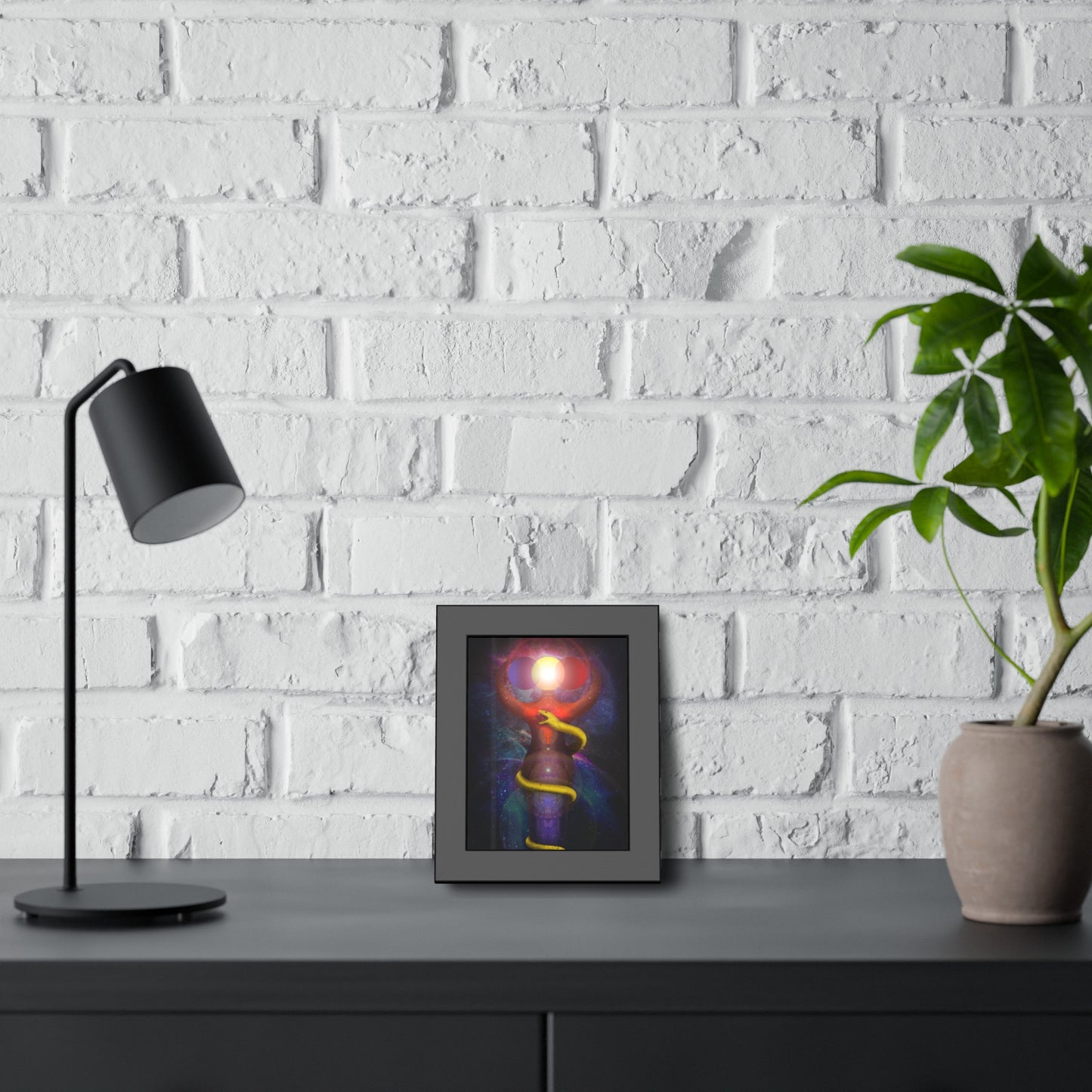 Brigid's Serpent Framed Print | Surreal Art