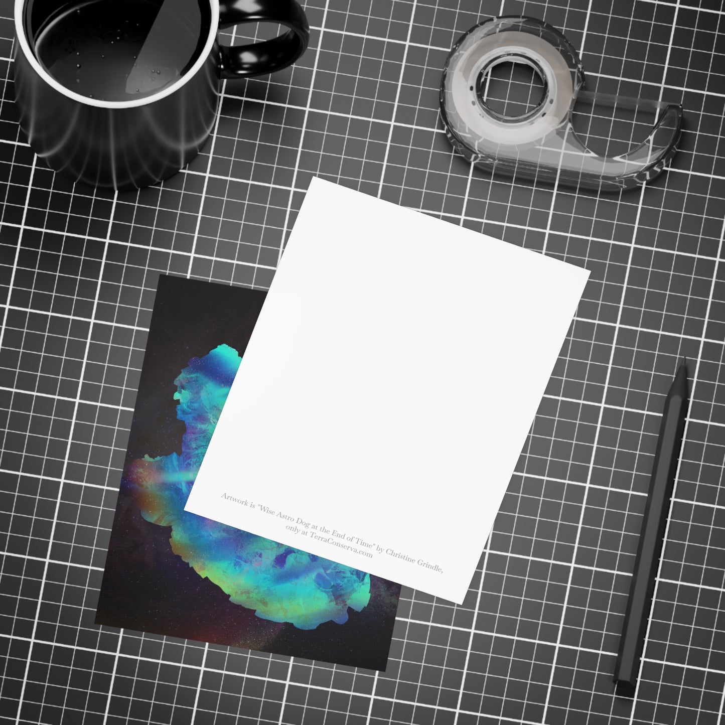 Surreal Astro Dog of Time Blank Card Bundles (w/envelopes)