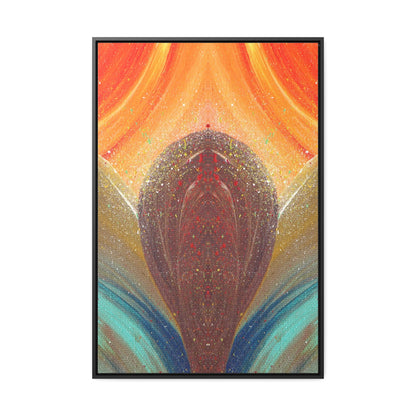 Flow of Magnetism Framed Canvas Print