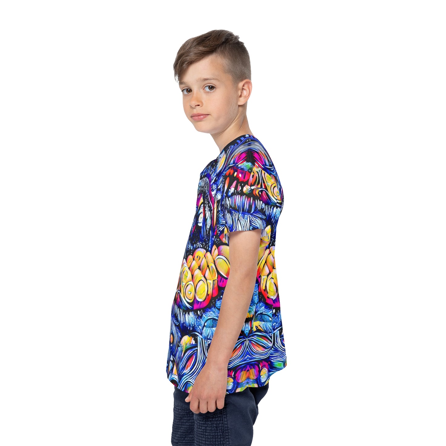 Colorful Time Spiral Kids' Poly Tee