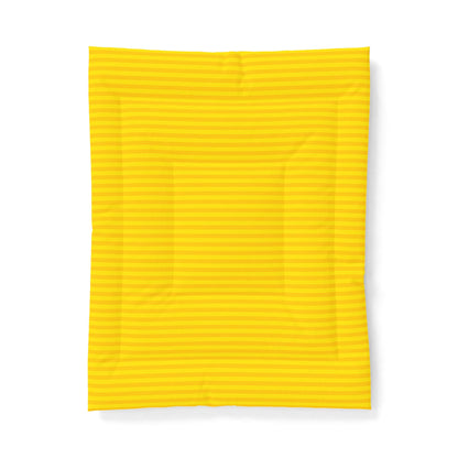 Citron Yellow Striped 100% Cotton Comforter
