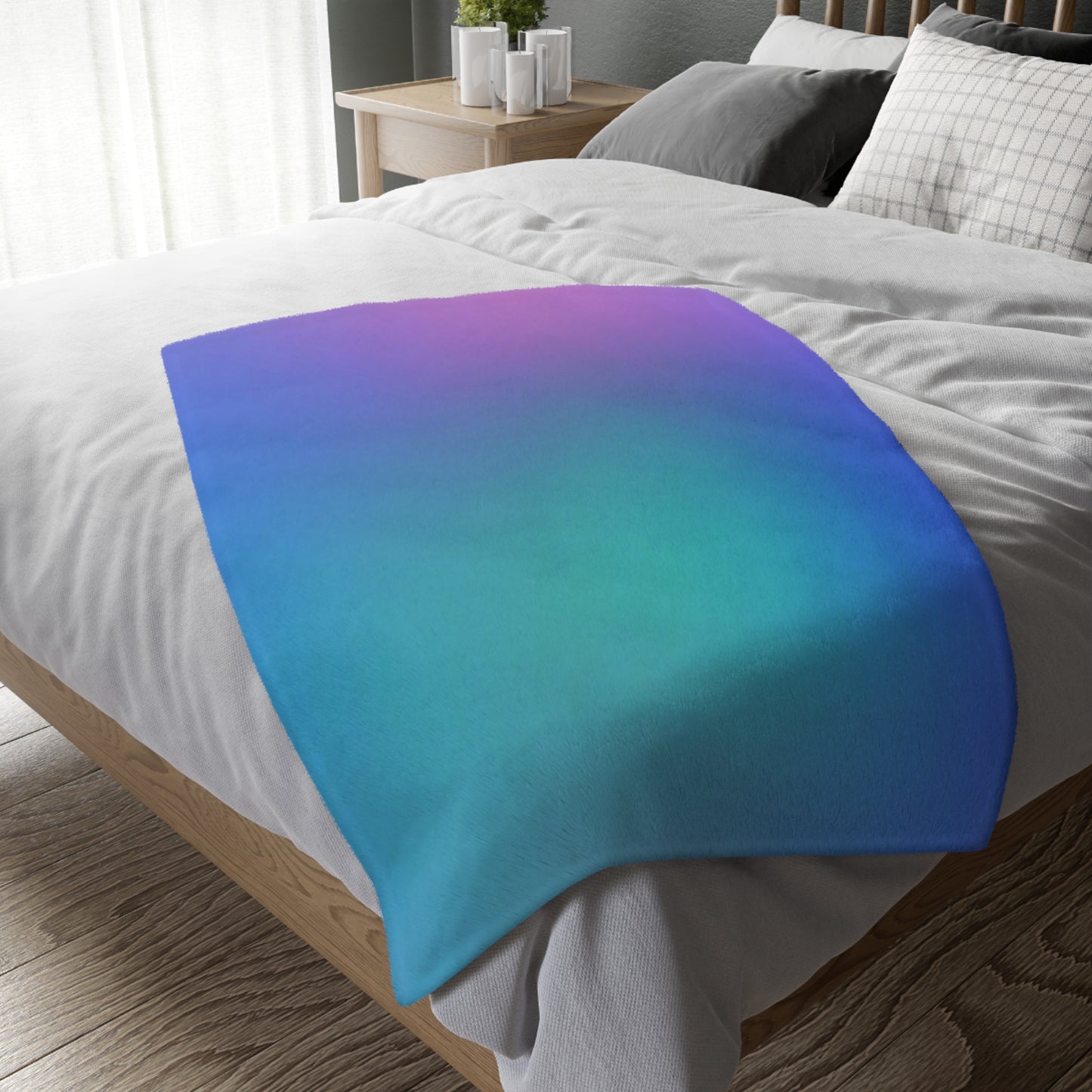 Magical Unicorn Tones Faux Mink Velveteen Blanket