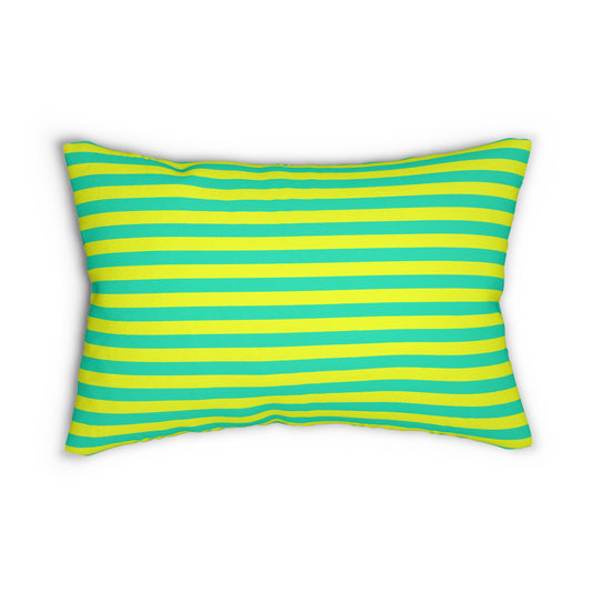 Lemon Lime Skinny Striped Lumbar Pillow
