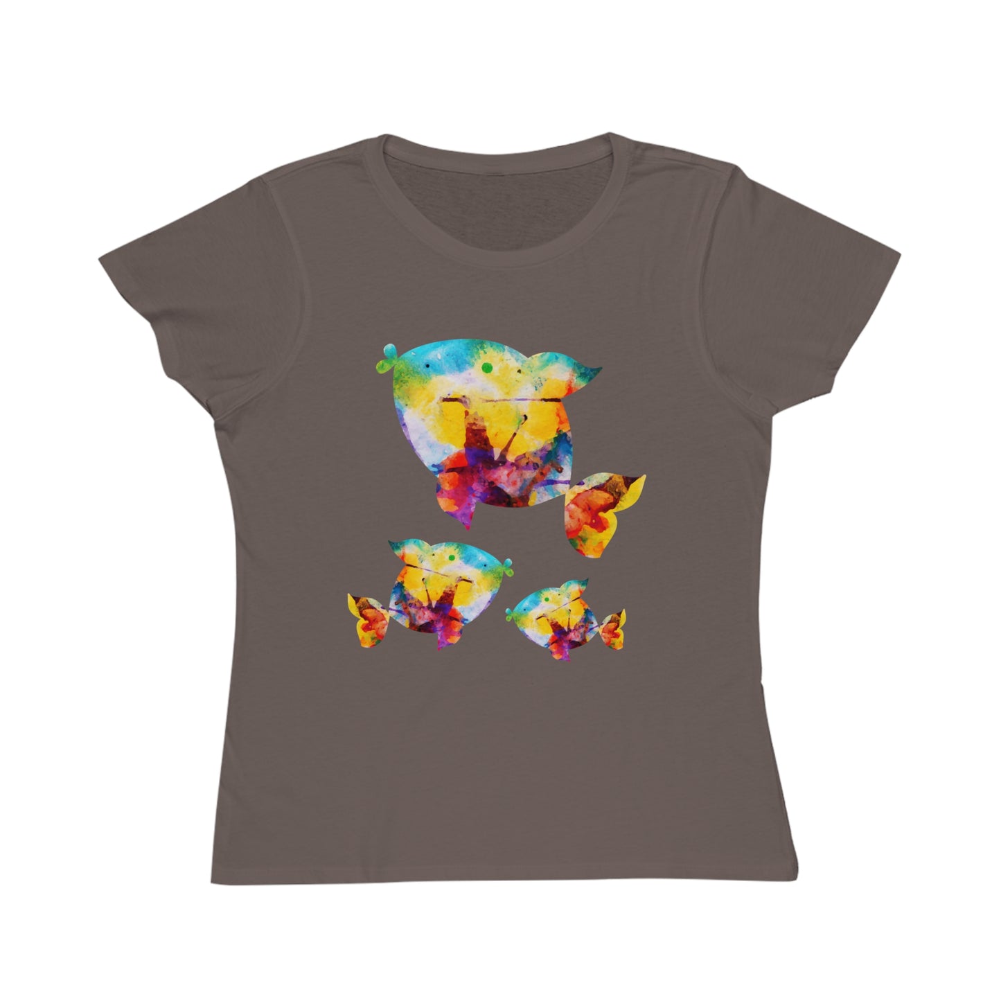 Happiness is a Painted Fish Organic Cotton Women's T-Shirt