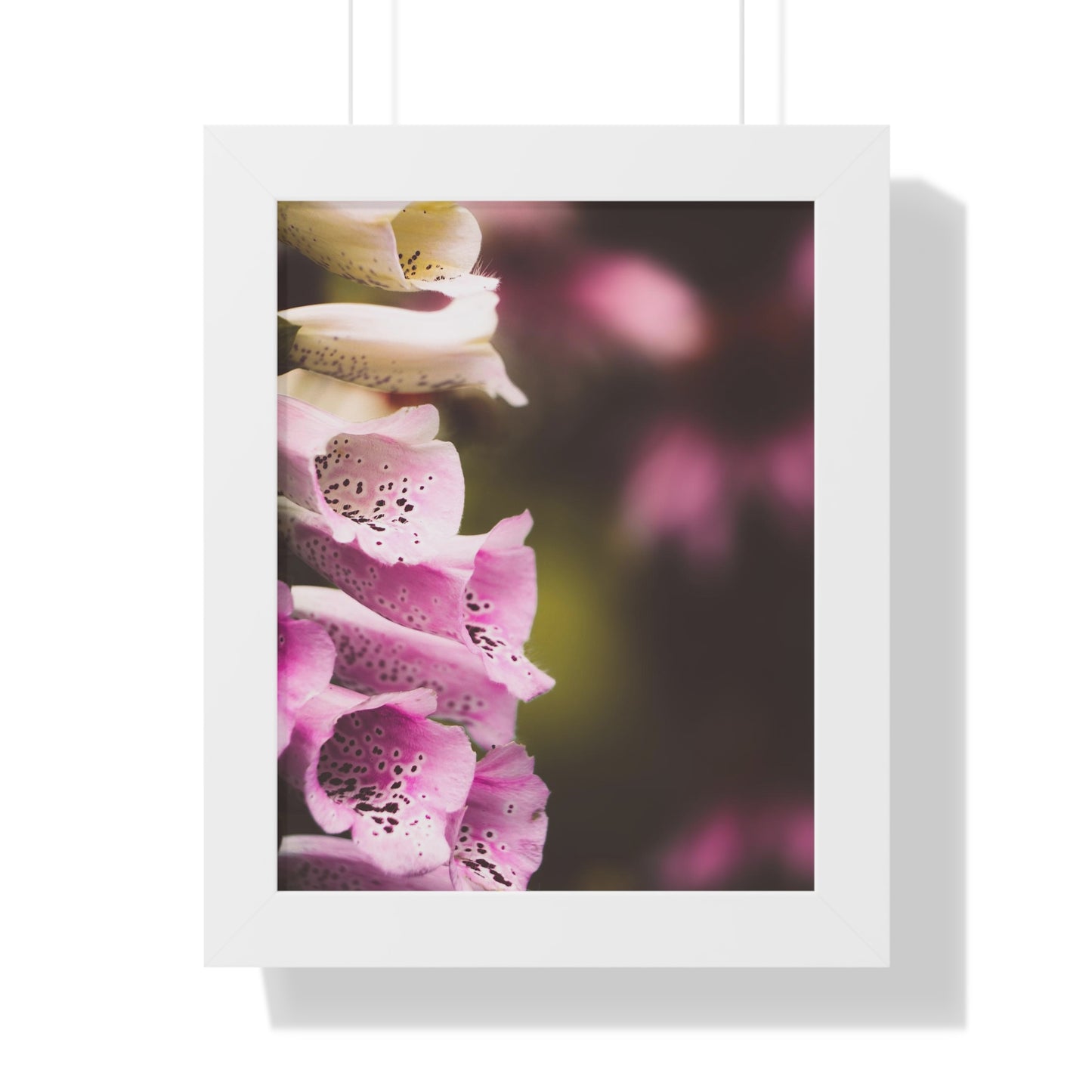 Foxglove Flowers Framed Matte Print